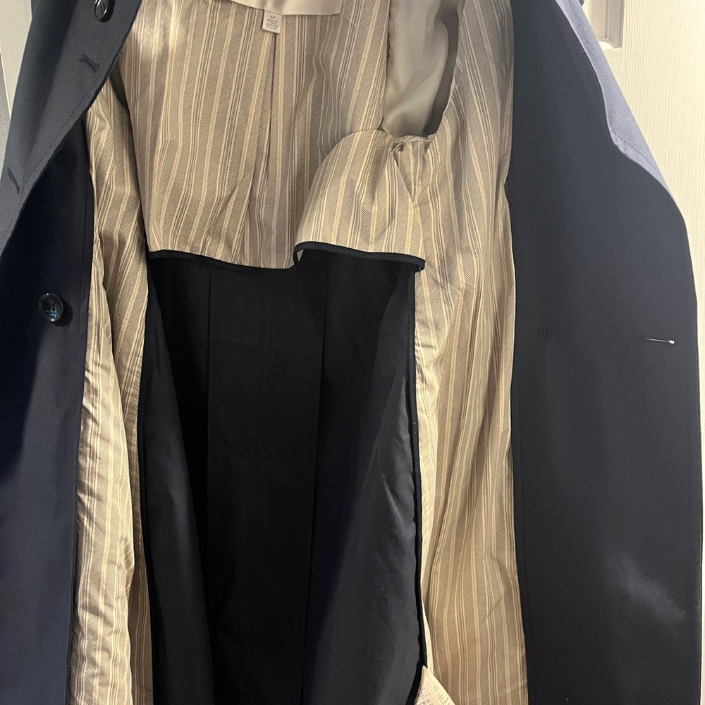 Coach Navy Mid Trench Coat - Picture 5 of 6